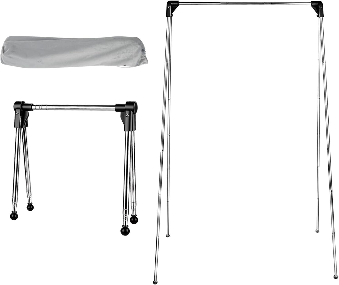 Tragbarer Wäscheständer, faltbar, 33–71,1 cm, tragbarer Reise-Kleiderständer, zusammenklappbare Klei