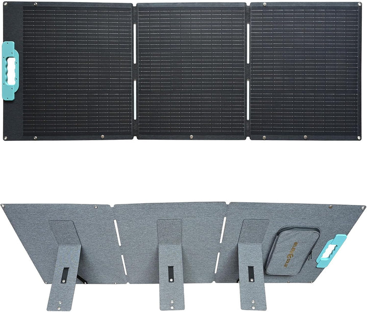 enjoy solar® faltbares Solarpanel Helios 150W 12V, 182mm Solarzellen 10 Busbars Solarpanel ideal für