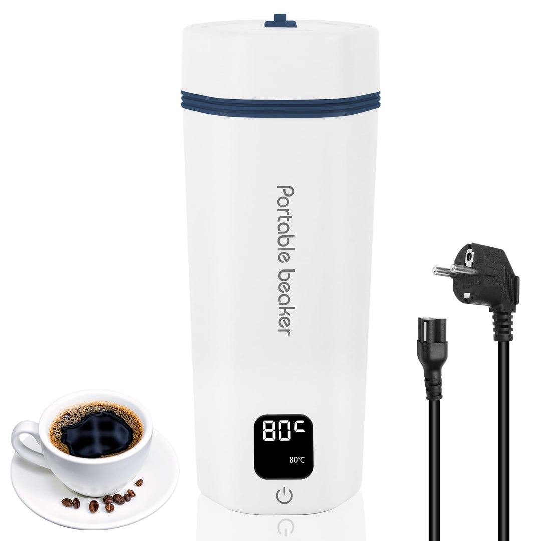 Reise Wasserkocher Klein Elektrische 450ML, Reise Elektrisch Wasserkocher 6Temperaturoptionen, Tragb