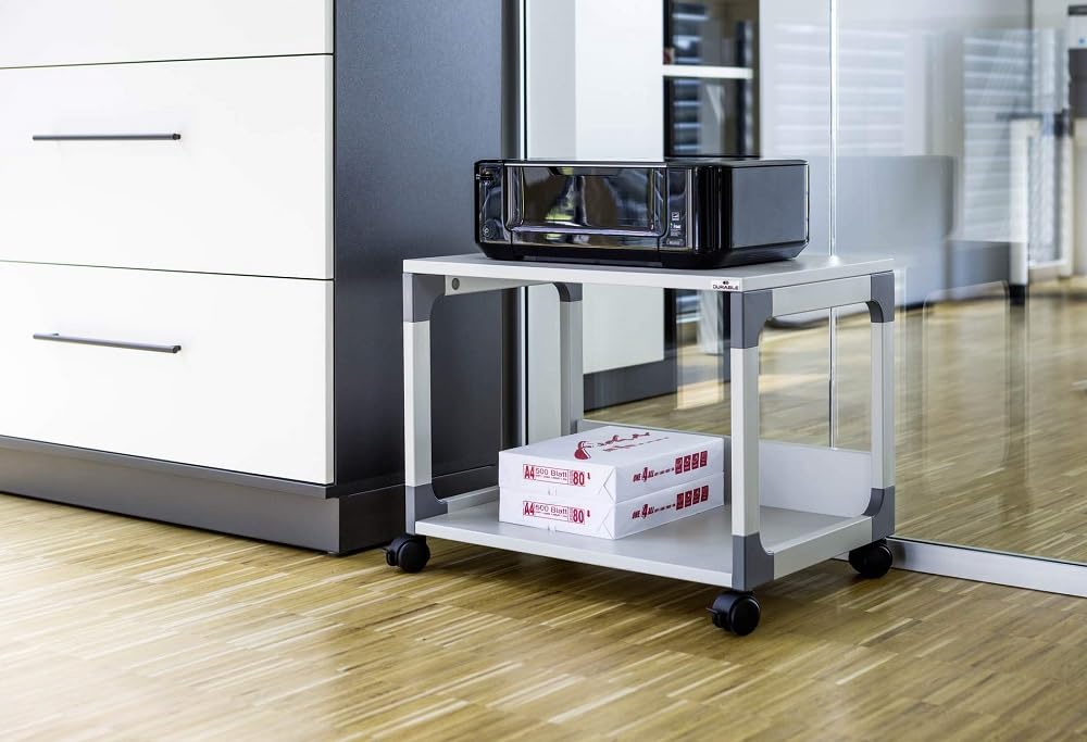 Durable System Multi Trolley 48, grau, glasfaserverstärkte Ecken, Kippschutz - 600 x 477 x 432 mm, 3