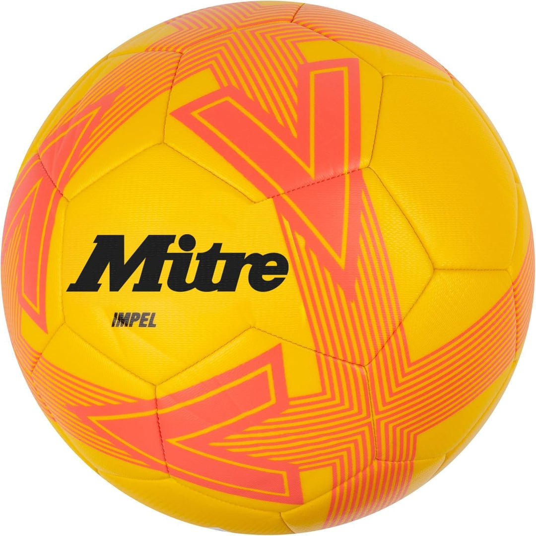 Mitre Impel Fussball Gelb/Orangerot/Schwarz 3 Impel ohne Ballpumpe, Gelb/Orangerot/Schwarz 3 Impel o