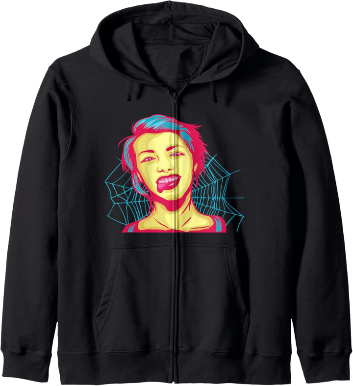 Spiderweb Gothic Mädchen Pastell Gothic Geschenk Kapuzenjacke