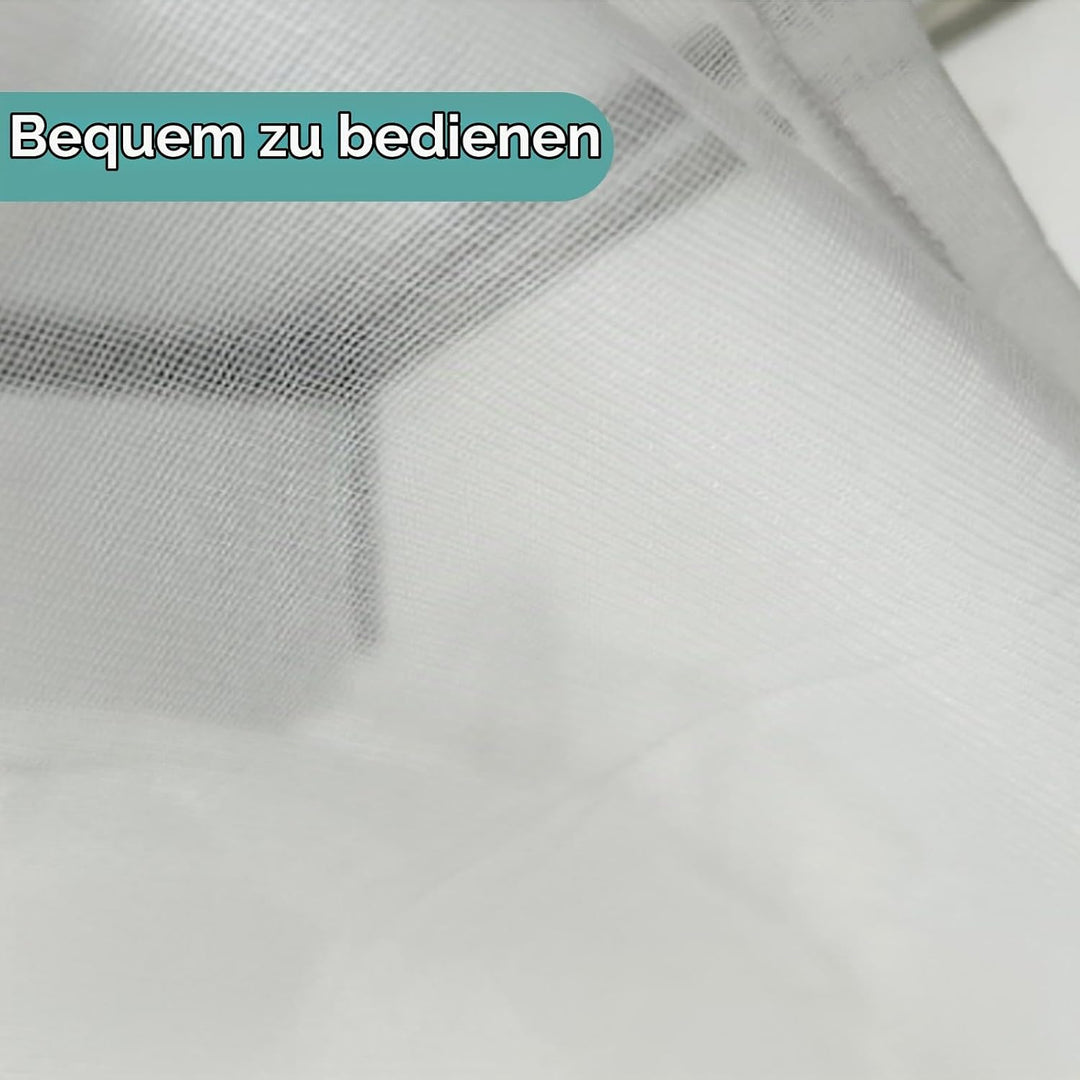 Tagesdecke Tüll Länge 120 cm, Babyzimmer Deko, passend für Babybett, Wiege und Kinderbett (Himmelsta