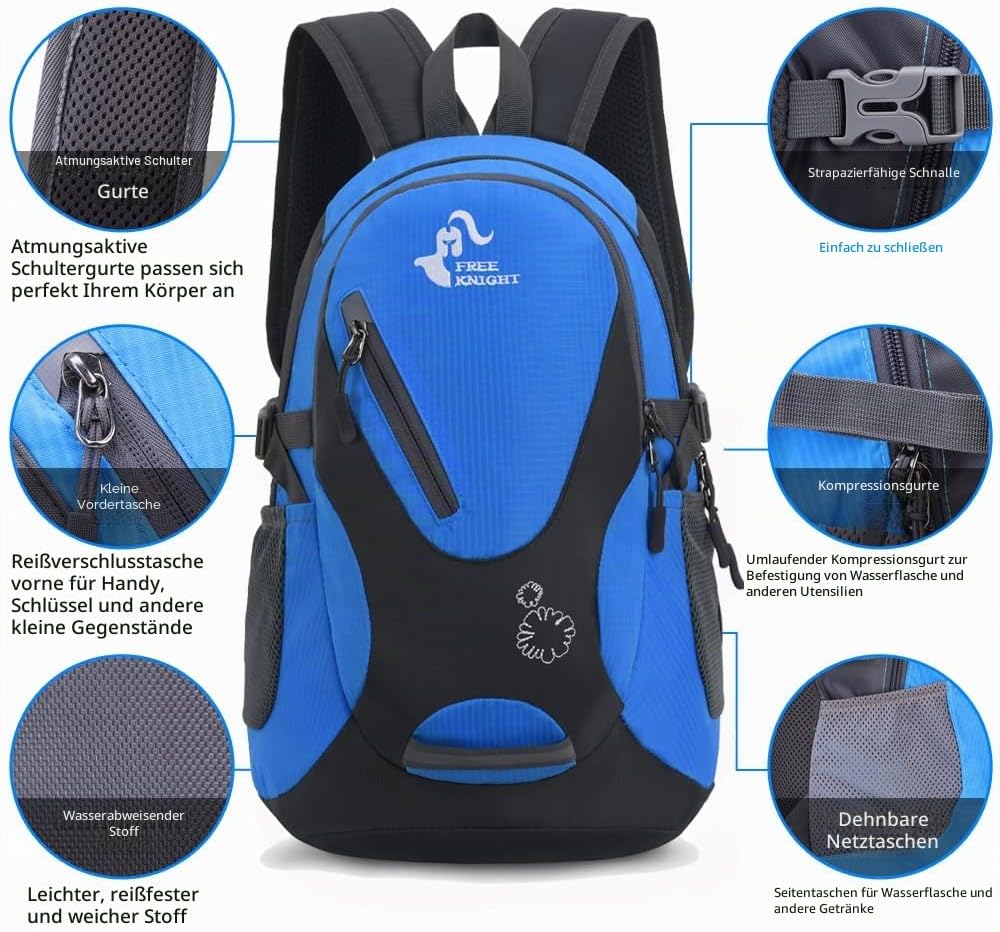 Bseash Kleine Grösse 20L leichte wasserdichte Rucksack, Outdoor Sport Travel Daypack für Radfahren W