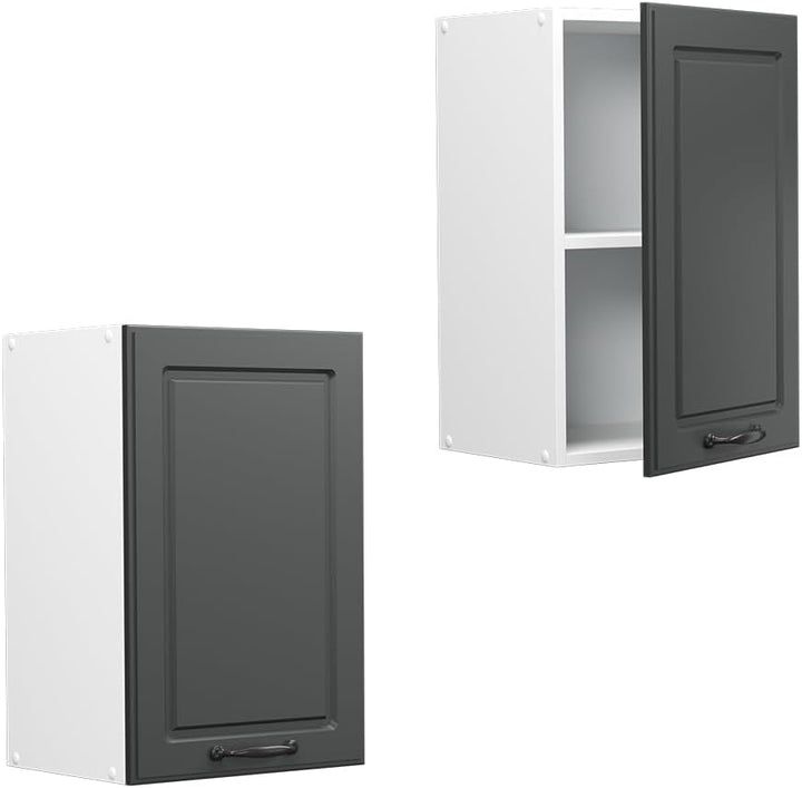 Vicco Hängeschrank R-Line, Anthrazit Landhaus/Weiss, 40 cm Anthrazit Landhaus Hängeschrank 40 cm, An