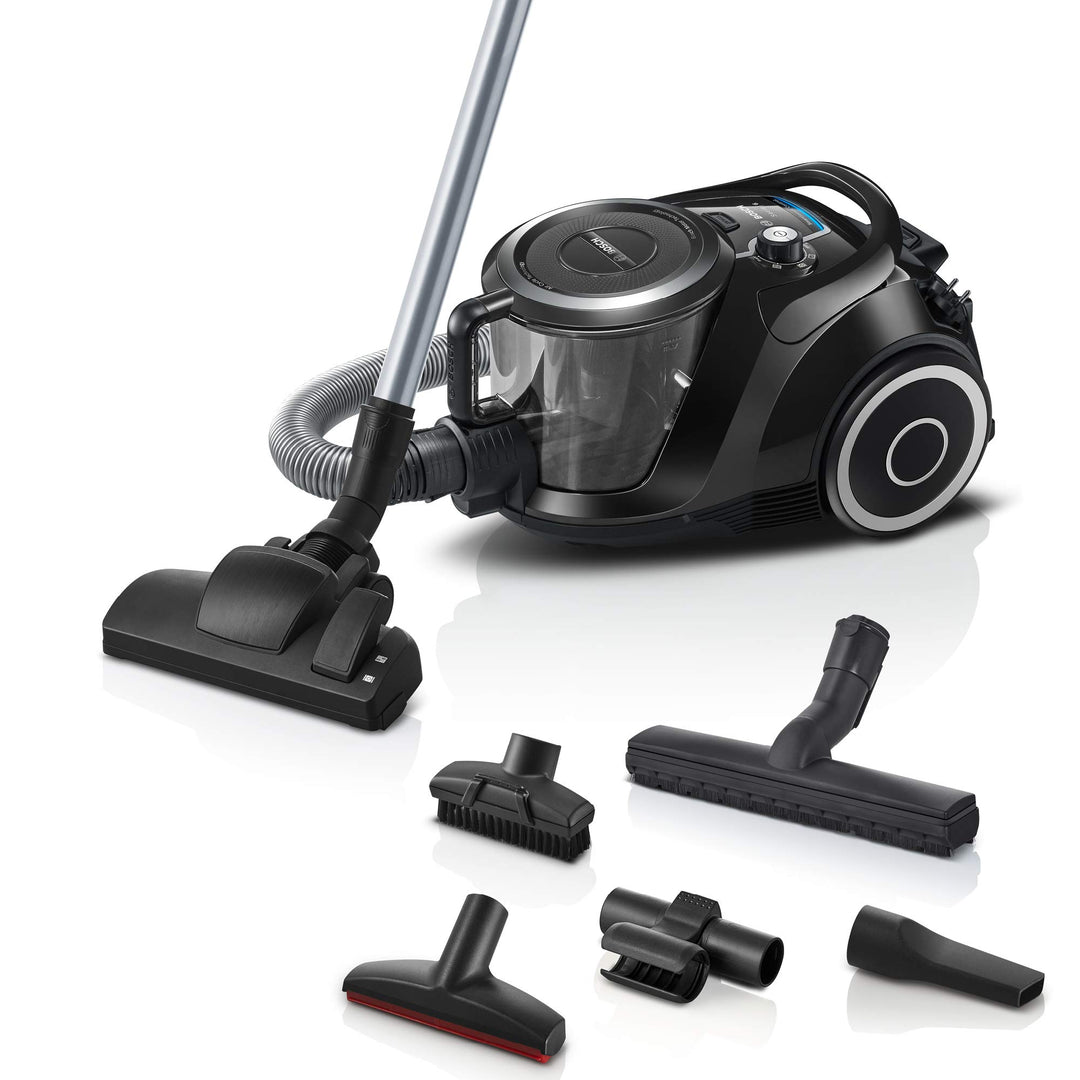 Bosch Staubsauger beutellos Serie 6 BGC41XSIL, Bodenstaubsauger, ideal für Allergiker, Hygiene-Filte