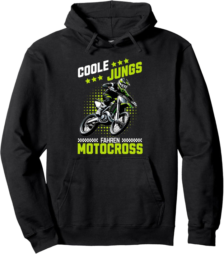 Coole Jungs fahren Motocross Kindermotorrad Cross Pullover Hoodie