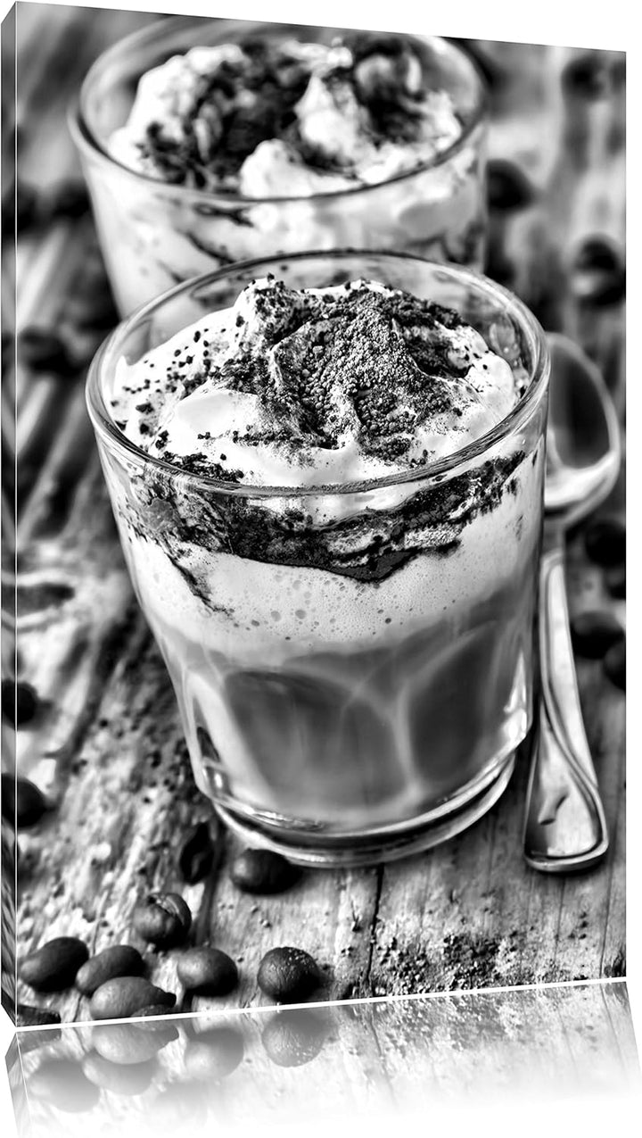 Pixxprint Cappuccino Schokostreusel als Leinwandbild/Grösse: 100x70 cm/Wandbild/Kunstdruck/fertig be