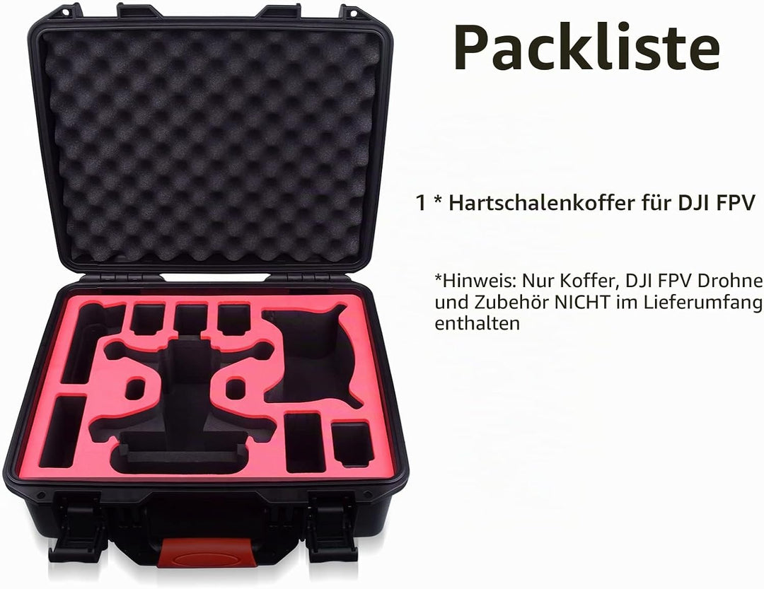 FPVtosky Professionelle Koffer für DJI FPV, Wasserdichte harte Tragetasche für DJI FPV Fly More Comb