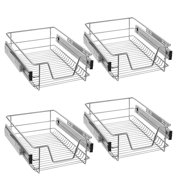 UISEBRT 4x Küchenschublade Teleskopschublade 40cm - Küchenschrank Schrankauszug Schlafzimmerschränke