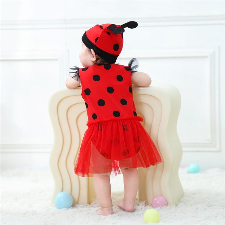 Lito Angels Gepunktetes Heldinnenmädchen Gepunktetes Heldinnenmädchen Kostüm Kleid für Baby Mädchen,