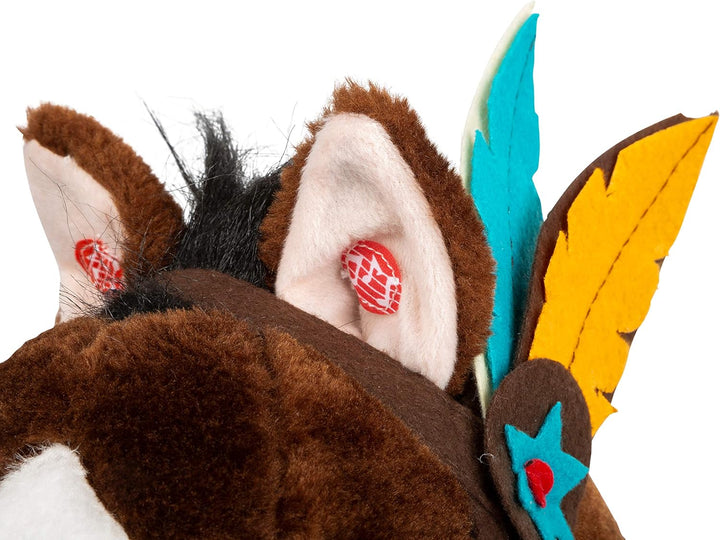small foot 11385 Schaukelpferd Indianer, mit Soundeffekten und inkl. passenden Kopfschmuck, ab 3 Jah