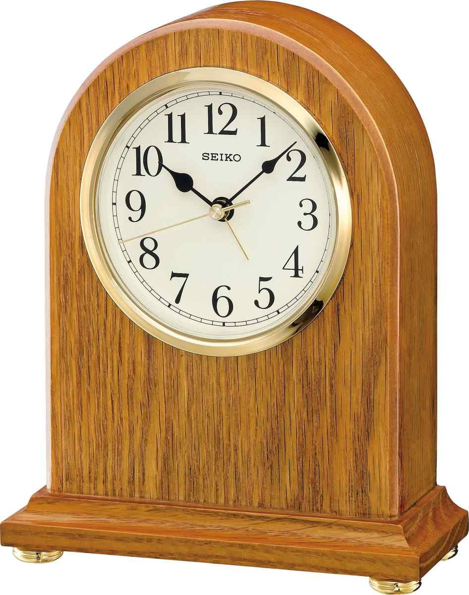 Seiko Tischuhr braun Holz (Eiche) QXE031B
