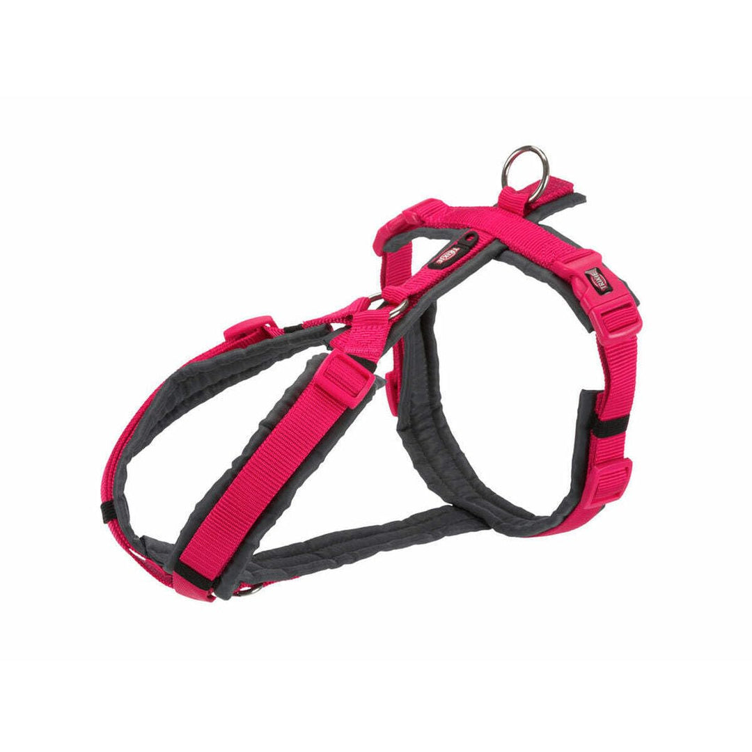 TRIXIE New Premium Trekking Geschirr, S-M: 44-53cm/20mm, Fuchsia/Graphit, Hund Fuchsia/Graphit S-M,
