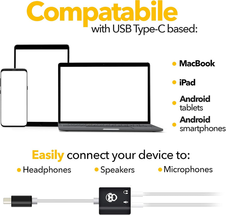 Powerdewise Typ-C USB-Mikrofon, Lavalier-Ansteckmikrofon, omnidirektional, mit Soundkarte, entworfen