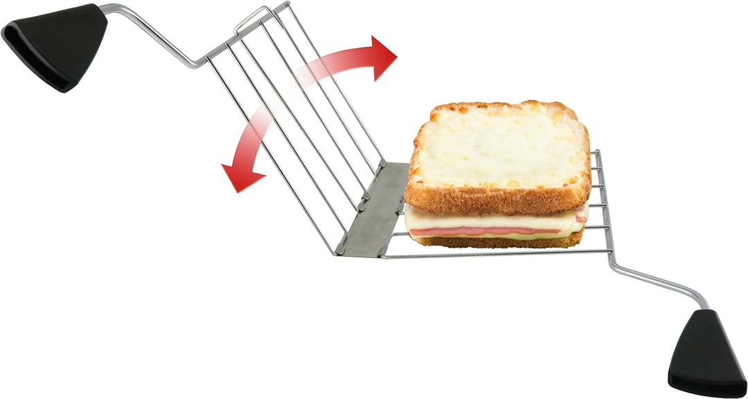 Trisa Toaster 2 Scheiben - 8 Bräunungsstufen, Edelstahlgehäuse, 600W Schnellaufheizen，Toaster mit Br