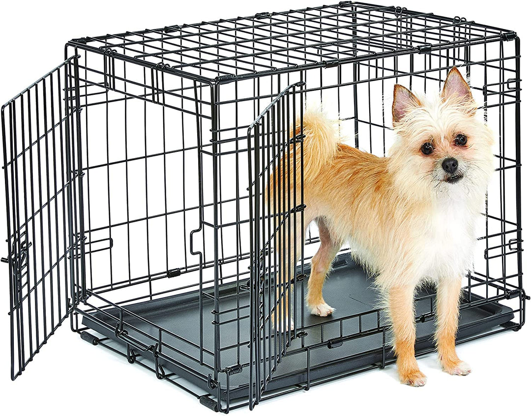 New World B24 Hundebox, mit Doppeltür, 61 cm, für kleine Hunderassen, mit auslaufsicherer Bodenwanne