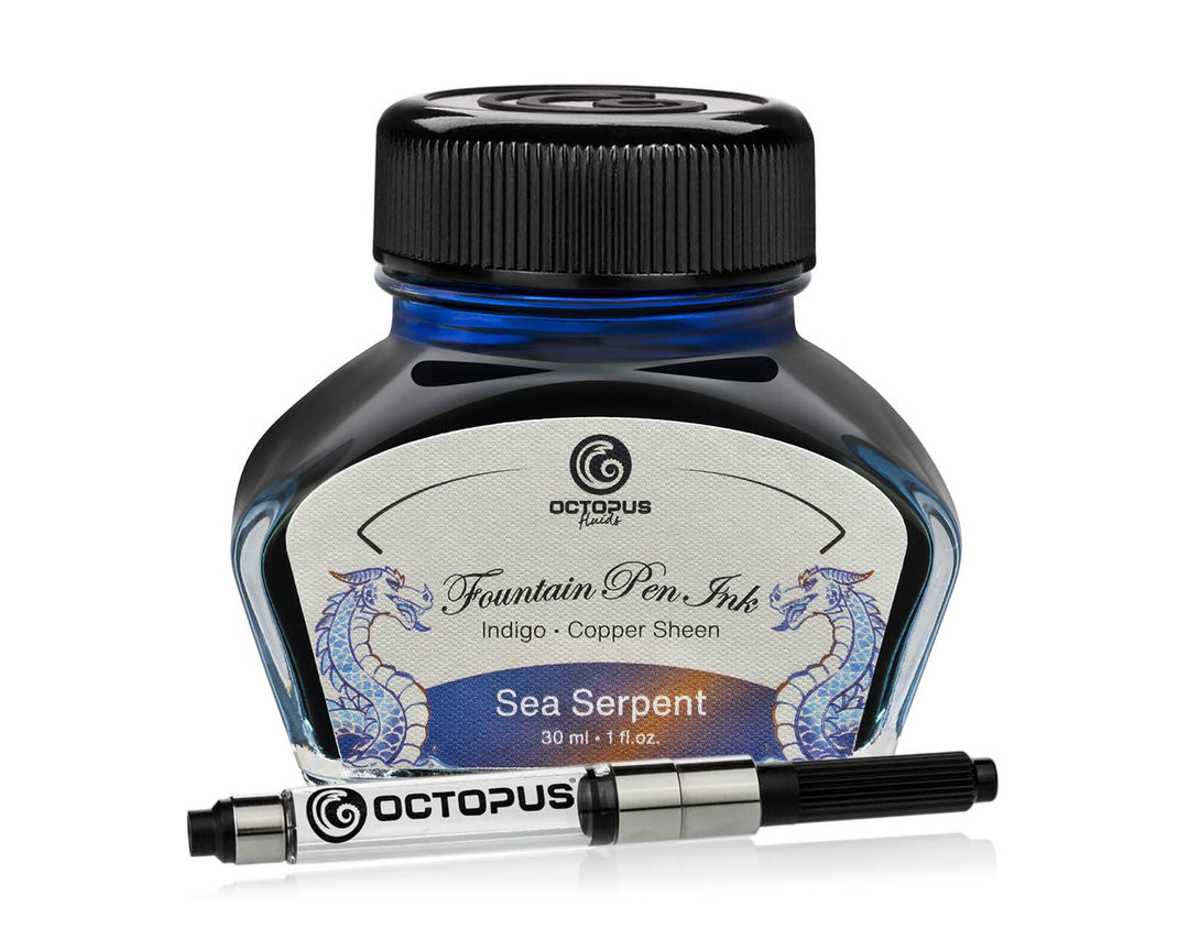 Octopus Fluids Füllhaltertinte Sheen mit Konverter, Sea Serpent, 30 ml Sea Serpent 30 ml, Sea Serpen