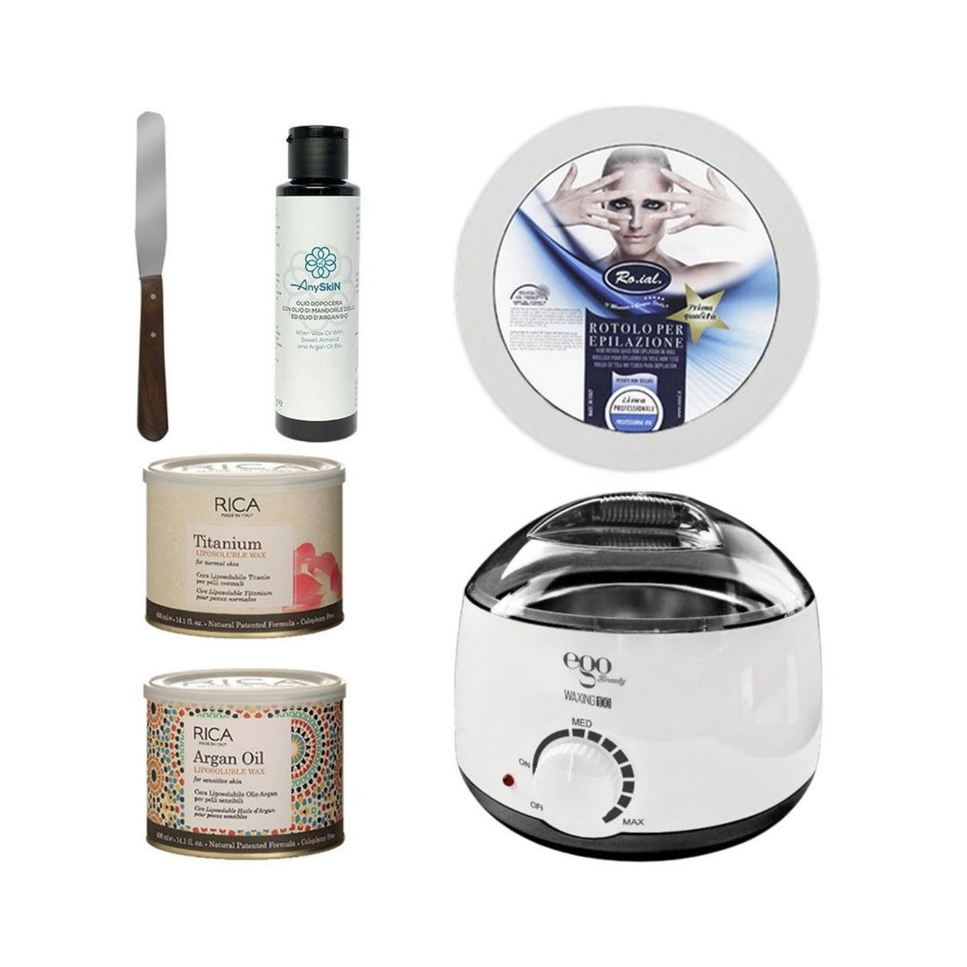 Anyskin Haarglätter-Set mit Wachs, 2 Wachs, Vase Lipo, Anyskin, Haarentfernungsrolle und