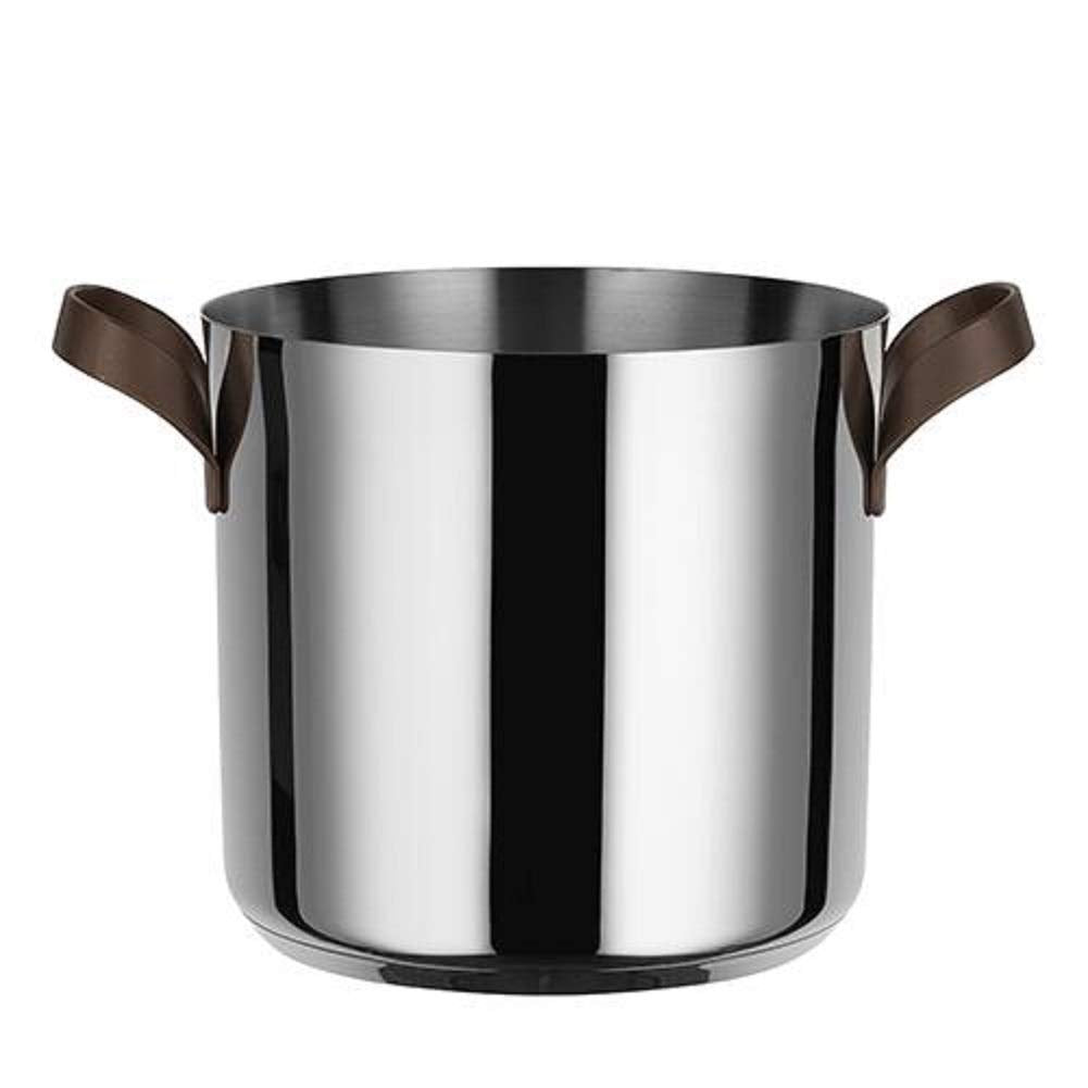 Alessi PU100/20 edo Suppentopf mit zwei Griffen, Edelstahl, Stahl, braun Ø 20 Stahl, Braun, Ø 20 Sta