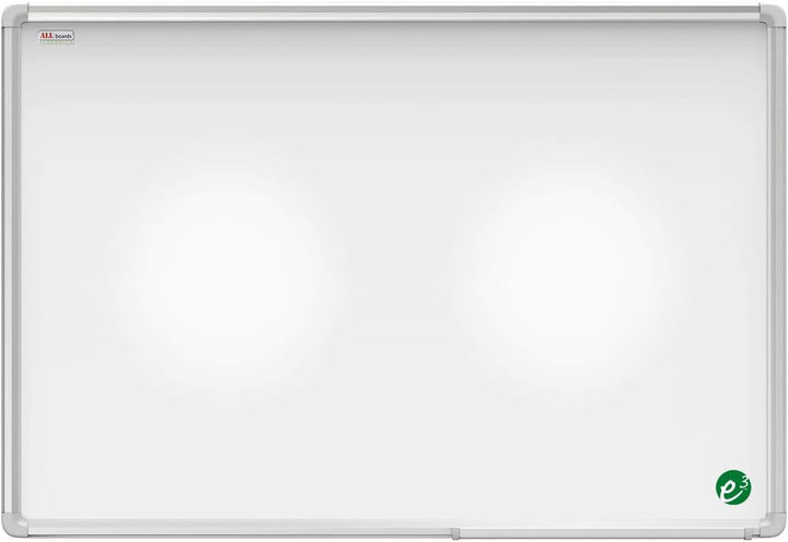 ALLboards Magnetisches Whiteboard, Ceramic Emaillierte Oberfläche 100x80cm Magnettafel mit Alurahmen