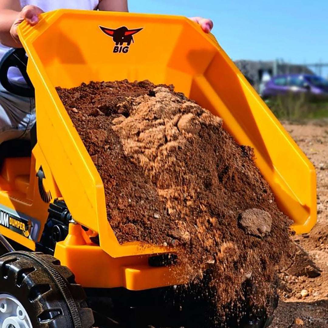 BIG - Jim Dumper Kinderkipper Spielfahrzeug, 3-fach verstellbarer Sitz, wetterbeständiges Kunststoff
