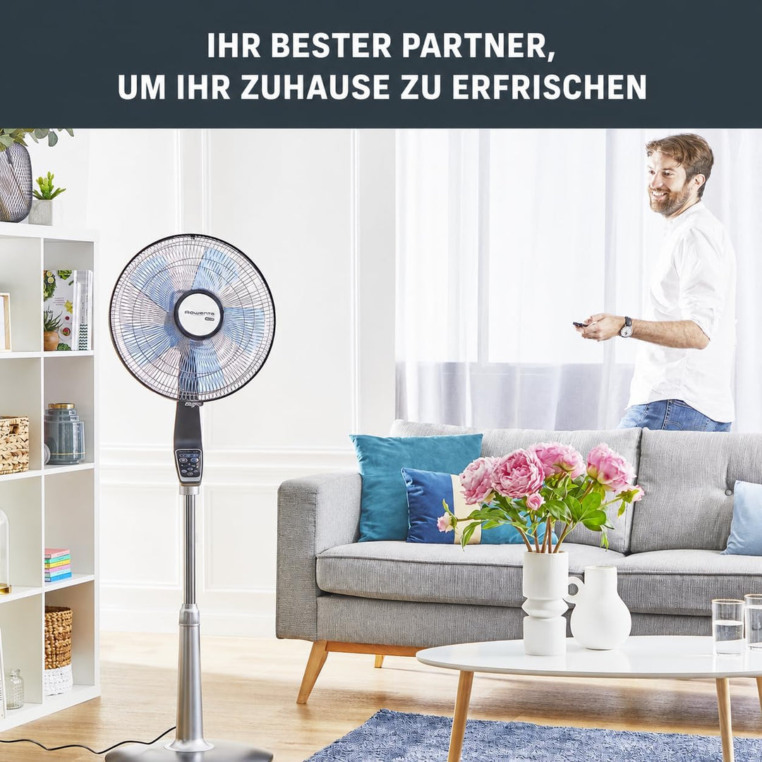 Rowenta VU5670 - Standventilator Turbo Boost Silence Extreme mit Fernbedienung, Durchmesser 40 cm, S