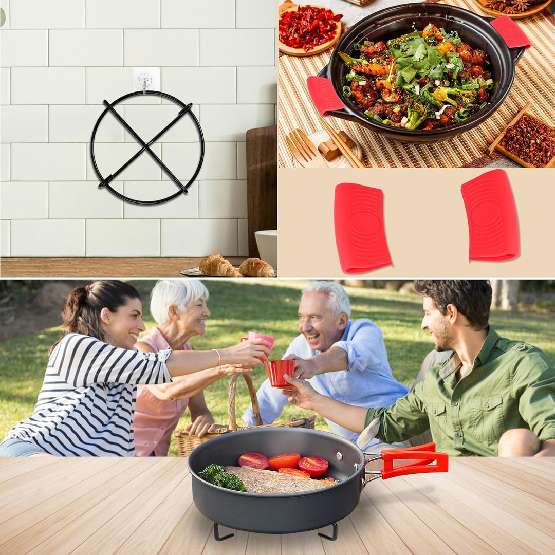 LALAGO Dutch Oven Untersetzer, Ø 20 cm Dutch Oven Ständer, Untersetzer aus Metall, Ringreiniger Dutc