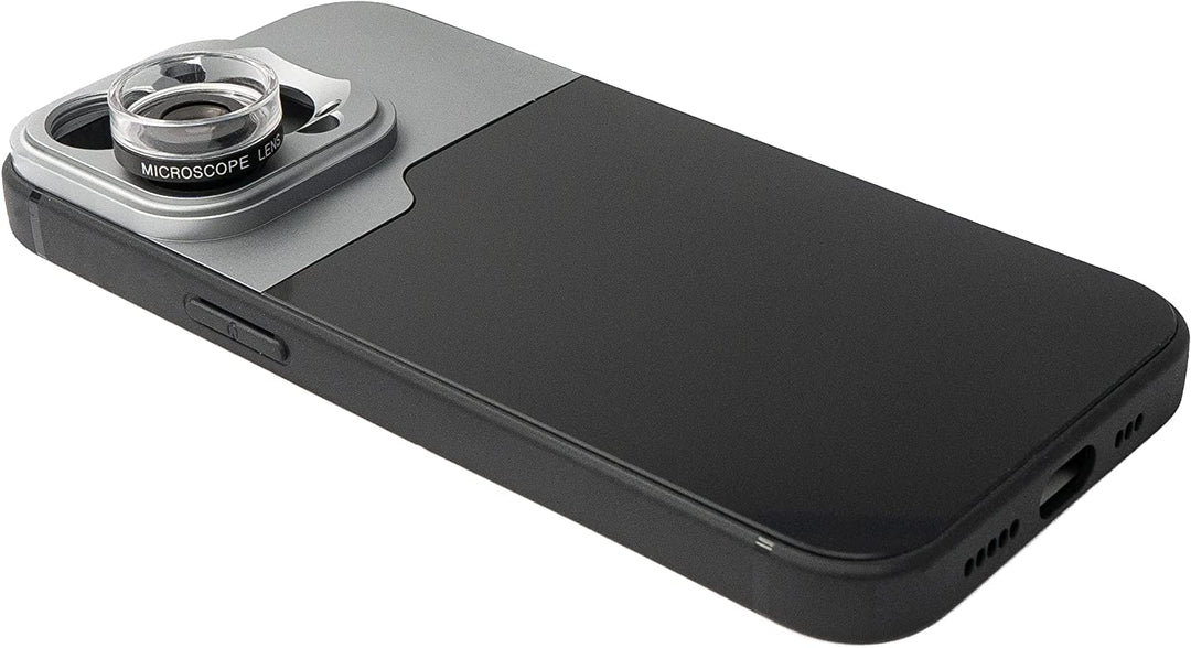 SYSTEM-S Makro Linse 2.8X HD Filter mit Hülle in Schwarz für iPhone 14 Pro