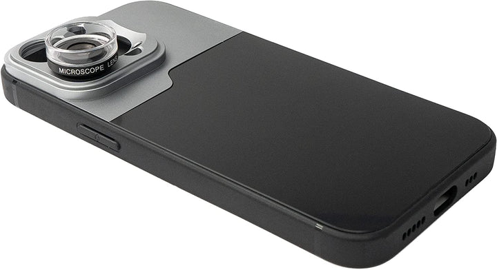 SYSTEM-S Makro Linse 2.8X HD Filter mit Hülle in Schwarz für iPhone 14 Pro