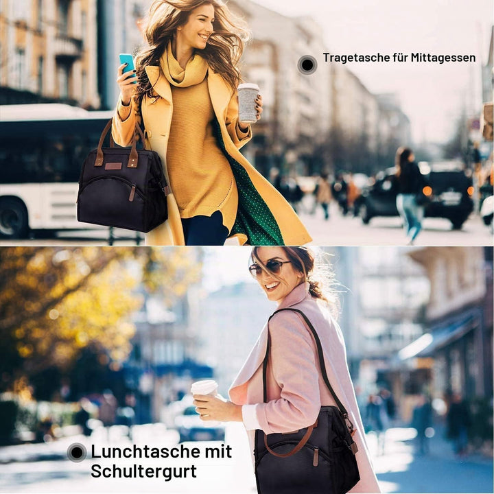 Kühltasche Damen Kühlbox Lunchtasche Wasserdicht und Auslaufsicher, Cooler Bag Faltbar Isoliertasche
