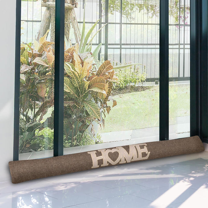 Beautissu 2er Set Zugluftstopper 120 cm lang Tuuli HE - Windstopper als Türvorleger, Haustür Rolle u