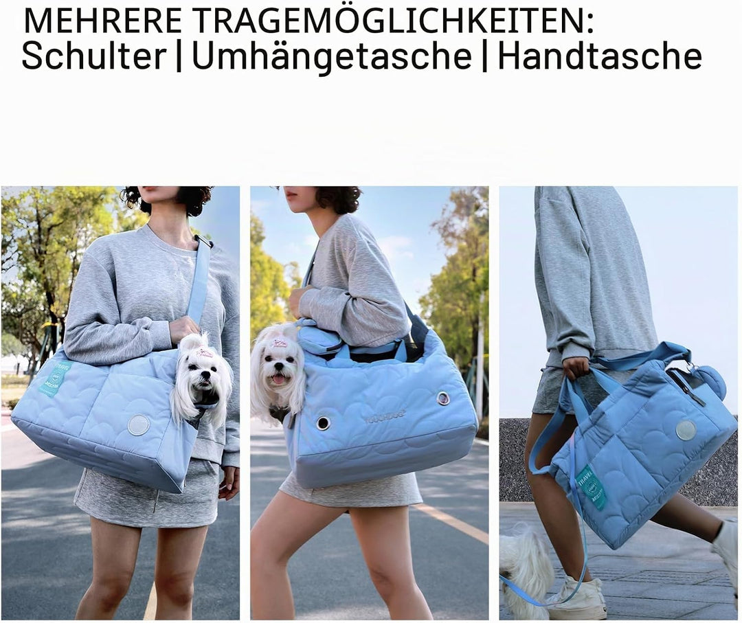 Macaron Cloud Haustiertragetasche für kleine Hunde und Katzen, leichte, tragbare Schulter- und Umhän