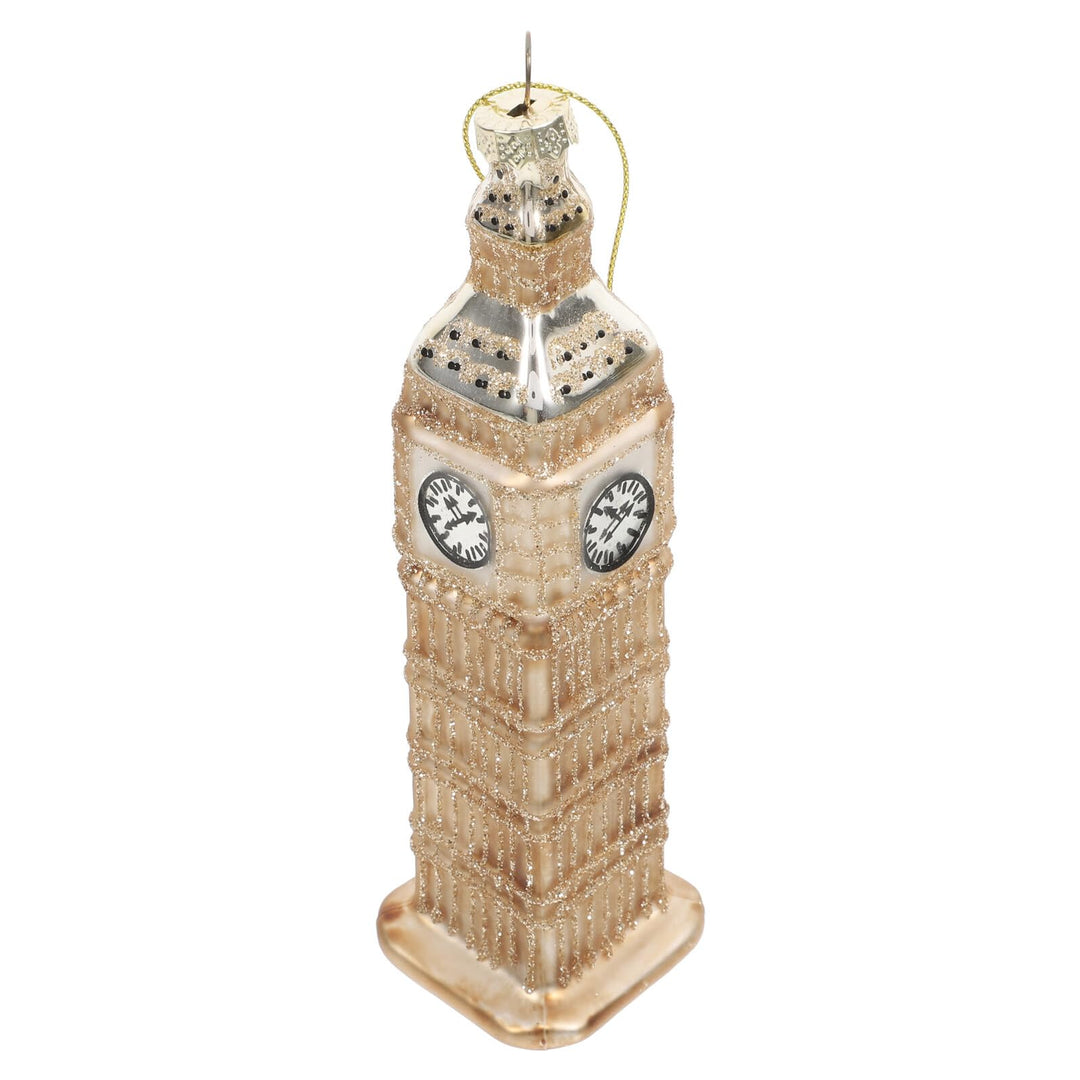 TOYANDONA Weihnachtliche Grosse Uhr Glasfigur Dekorativer London Turm Baumschmuck Kreative Hängende