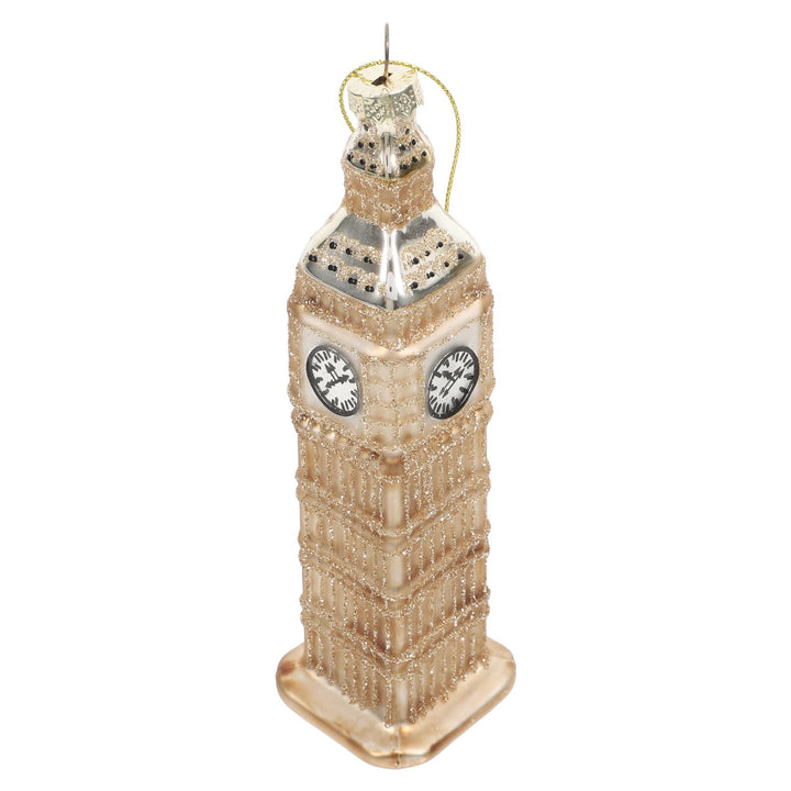 TOYANDONA Weihnachtliche Grosse Uhr Glasfigur Dekorativer London Turm Baumschmuck Kreative Hängende