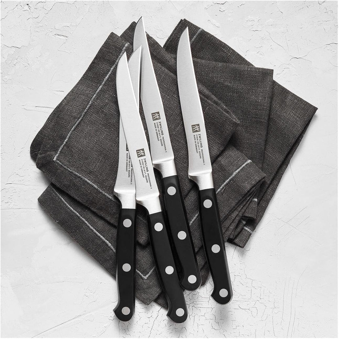 ZWILLING Professional S Steakmesser-Set 4-teilig, Klingenlänge 12 cm, Rostfreier Spezialstahl/Kunsts