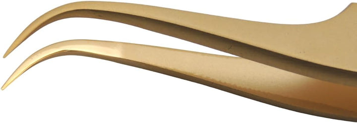 Dumont Uhrmacherpinzette aus mattem Messing, 7S-Form, hochglanzpolierte Spitzen, 100 % antimagnetisc