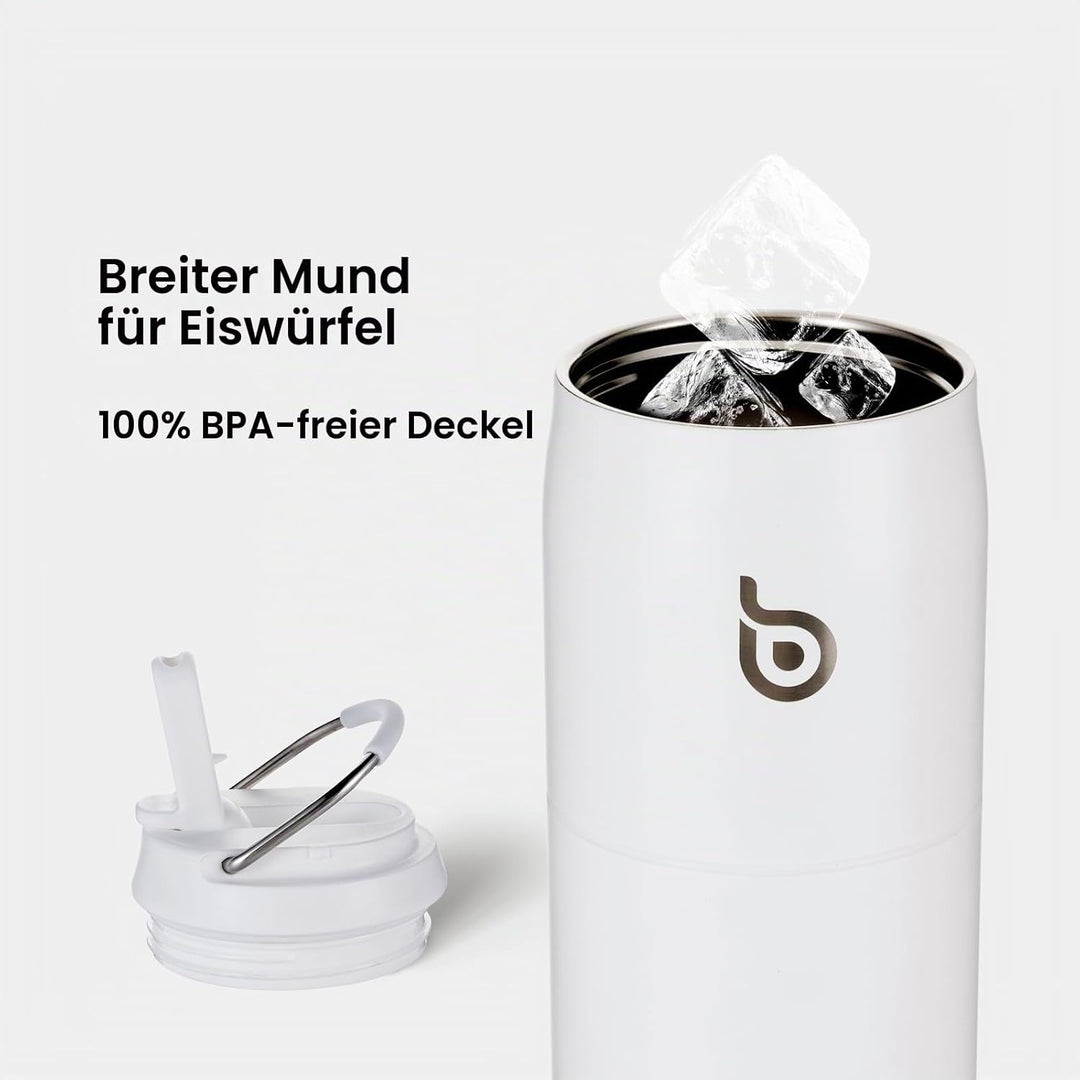 BOTTLE BOTTLE Isolierte Wasserflasche Edelstahl 32oz(946ml) mit Strohhalm Griff für Sport, Reisen, F