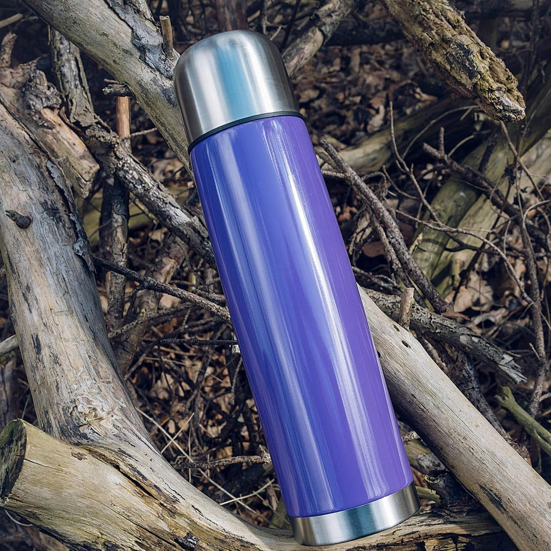GRÄWE Thermosflasche,1 Liter Edelstahl Trinkflasche, Thermoskanne, Isolierflasche für unterwegs mit
