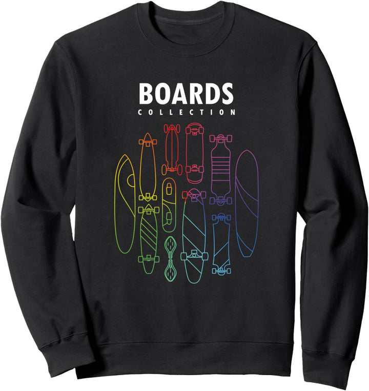 Longboard Kollektion Sammlung Skateboard Skates Geschenk Sweatshirt
