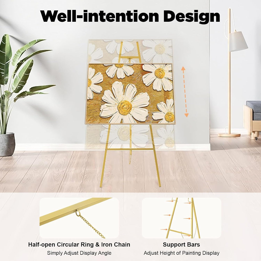 Staffelei Eisen 2X Gold Künstler Staffelei,für Hochzeit Display Staffelei Stand Präsentationsstaffel