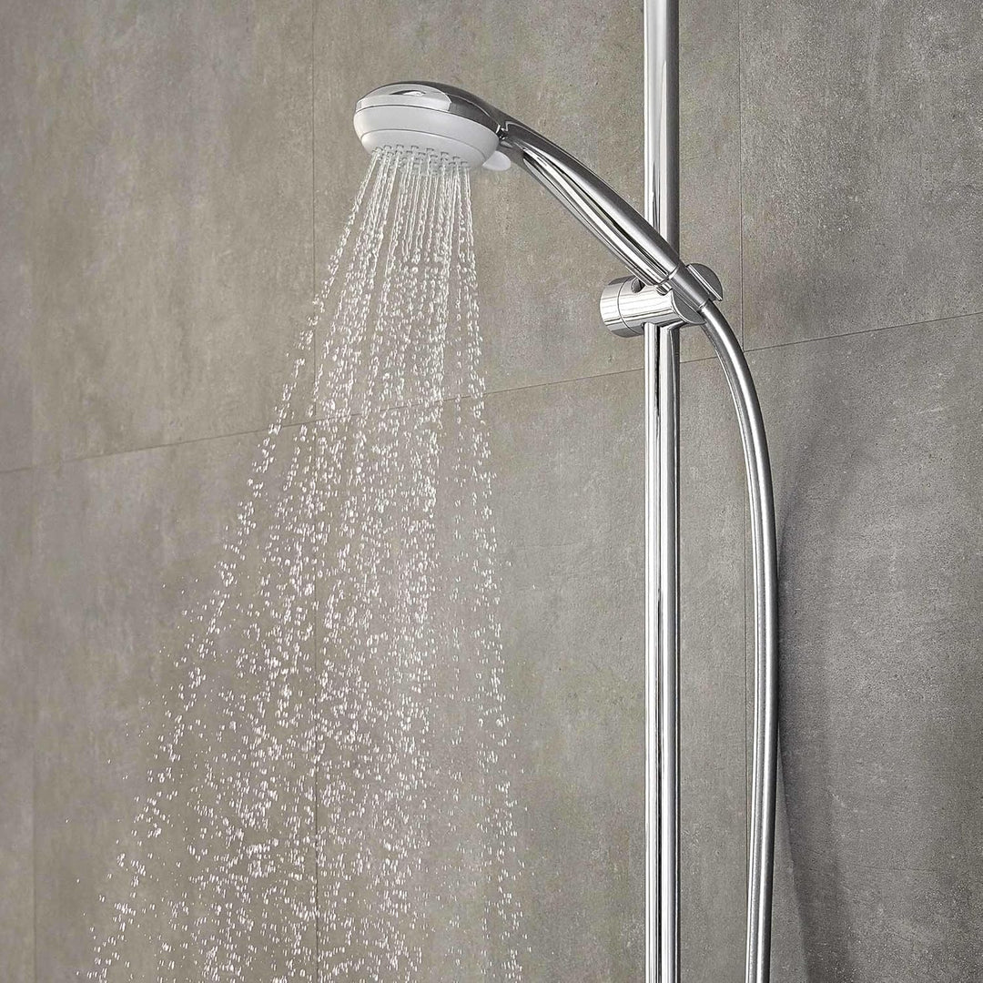 hansgrohe Crometta 85 - Duschkopf, Handbrause mit 2 Strahlarten, runde Duschbrause (⌀ 85 mm), Brause