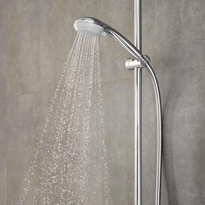 hansgrohe Crometta 85 - Duschkopf, Handbrause mit 2 Strahlarten, runde Duschbrause (⌀ 85 mm), Brause