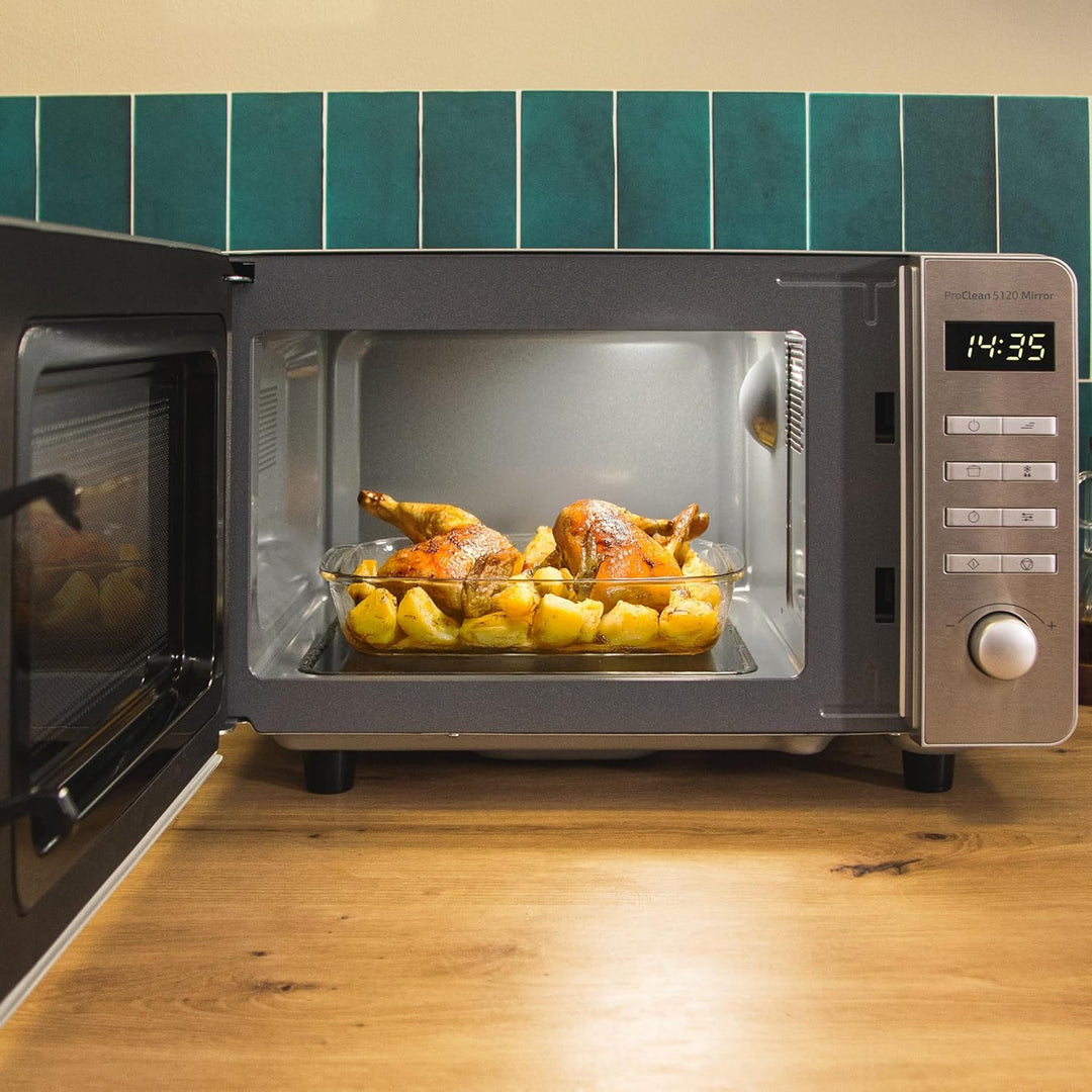 Cecotec Mikrowelle mit Grill Proclean 5120 Flatbed Mirror. Kapazität 20 l, 700 W, 5 Stufen, 800 W Gr
