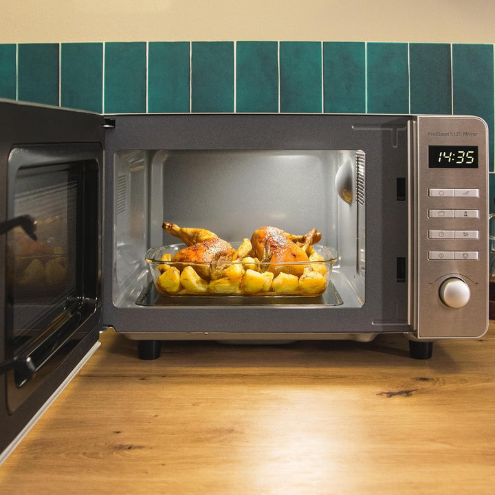 Cecotec Mikrowelle mit Grill Proclean 5120 Flatbed Mirror. Kapazität 20 l, 700 W, 5 Stufen, 800 W Gr