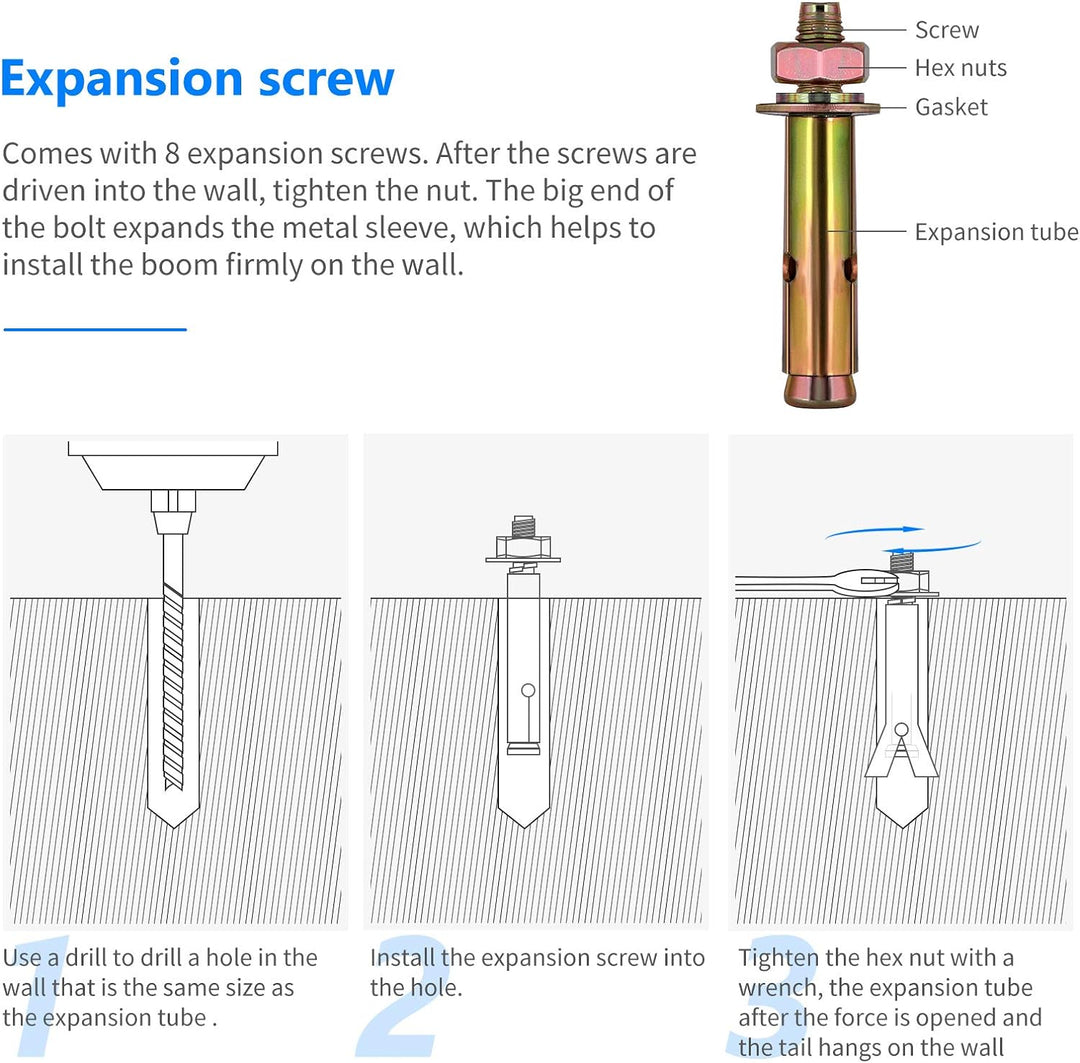 Neewer Wall Mounting Triangle Boom Arm für Ringlicht, Monolight, Softbox, Reflektor, Regenschirm und