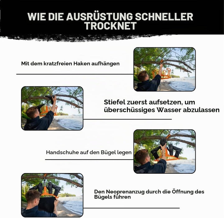 Robuster C-Monsta Neoprenanzug-Bügel | Schnell trocknend | Vielseitig für Neoprenanzüge, Handschuhe