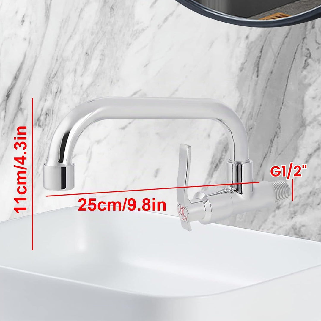 Einzelne Kaltwasserhahn, G1/2in Wasserhahn Wandmontage Kaltwasser, Wand Wasserhahn Badezimmer, Küche