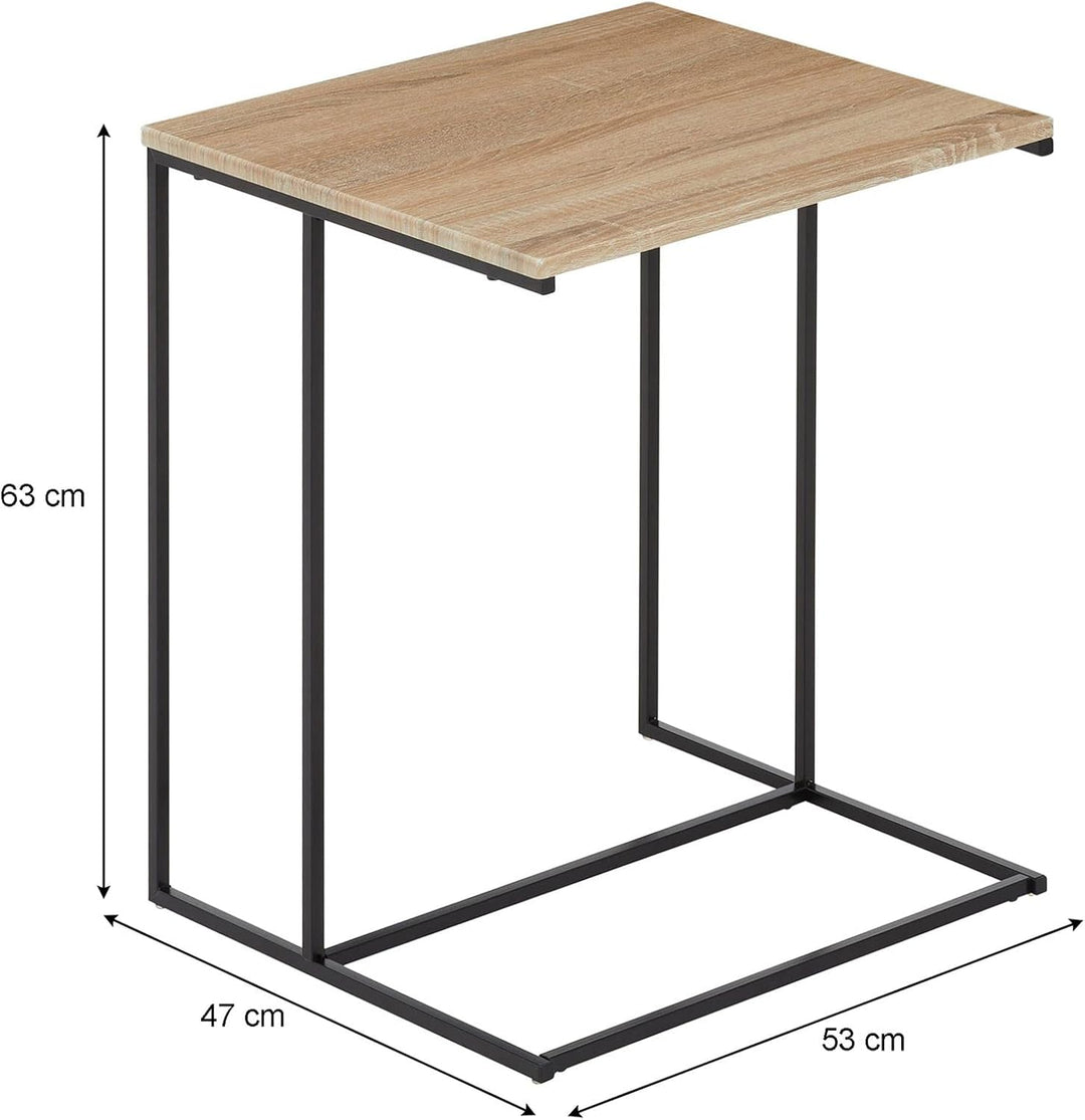 IDIMEX Beistelltisch VITORIO im minimalistischen Design, eleganter Wohnzimmertisch mit Metallgestell