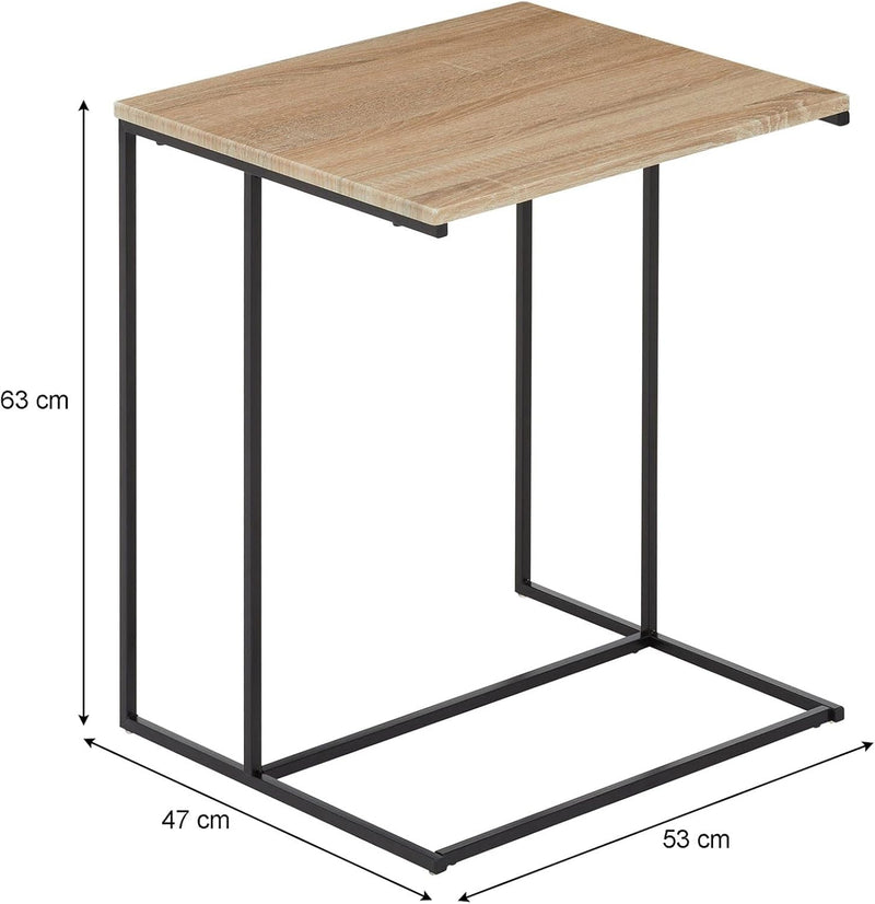 IDIMEX Beistelltisch VITORIO im minimalistischen Design, eleganter Wohnzimmertisch mit Metallgestell